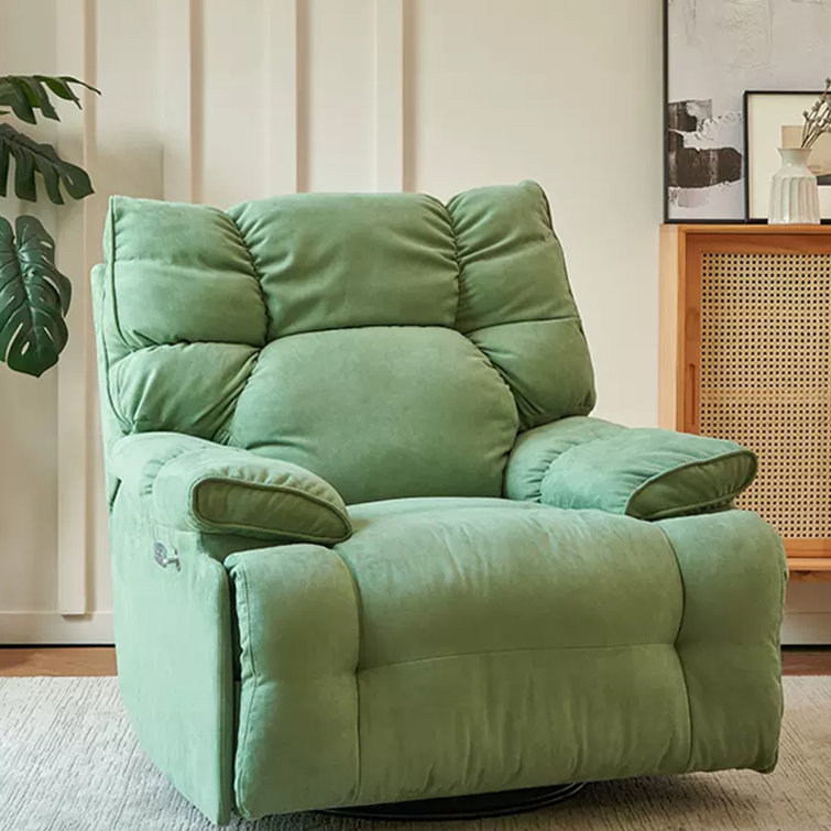 Green best sale rocker recliner